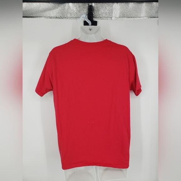 Champion T Shirt OHIO STATE Buckeyes  Mens Large Red Grey & White Logo NCAA - Picture 3 of 7